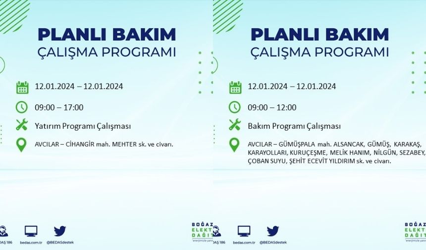 İstanbul 12 Ocak 2024 Elektrik Kesintisi (2)