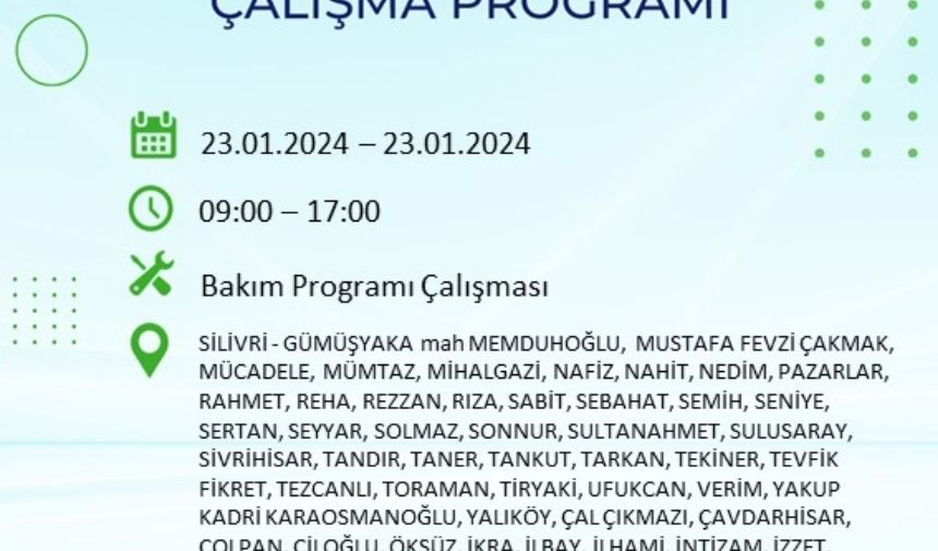 İstanbul 23 Ocak 20 Ocak 2024 Elektrik Kesintisi (Avrupa Yakası) (49)