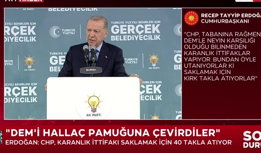 Cumhurbaşkanı Erdoğan Bursa'da Konuşuyor