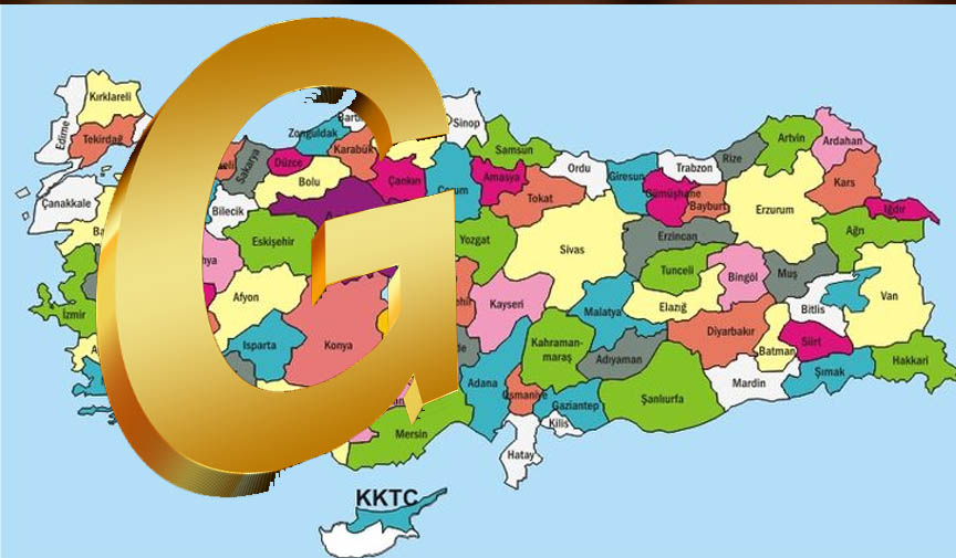 Türkiye'deki g harfiyle başlayan şehirler
