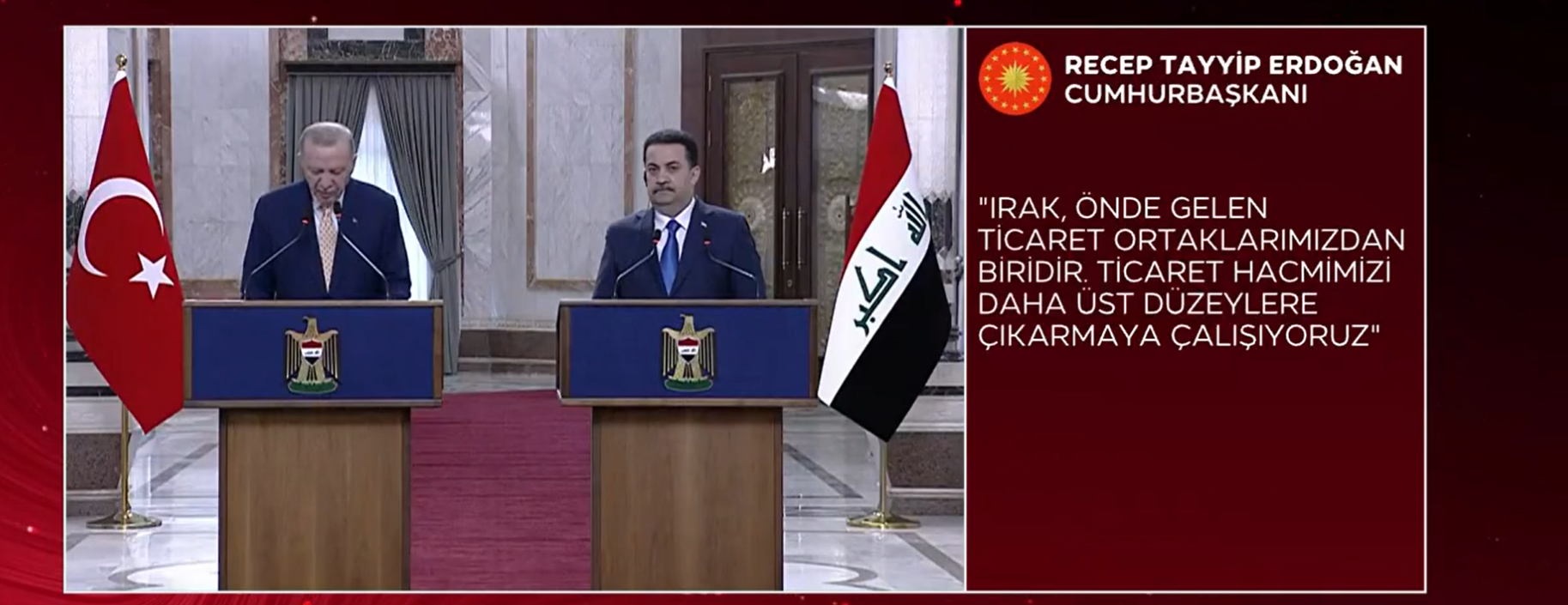 Video haber: Recep Tayyip Erdoğan Irak'ta konuşma yaptı