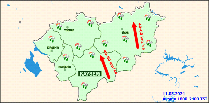 Kayseri Hava Durumu 11 Mayis 2024