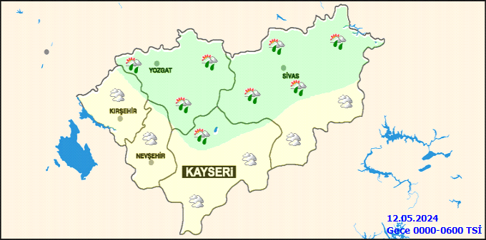 Kayseri Hava Durumu 12 Mayis 2024