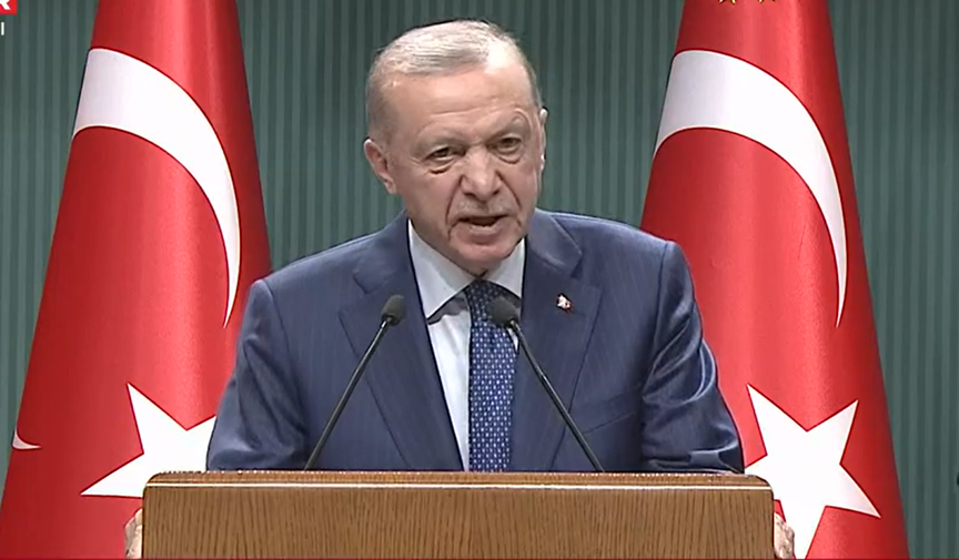 Cumhurbaşkanı Erdoğan kabine toplantısı sonrası konuşma yapıyor