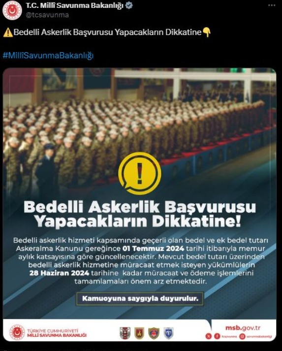 Bakanlık duyurdu! Bedelli askerlik zamlanacak