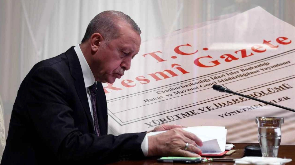 resmi gazete cumhurbaskanı recep tayyip erdogan