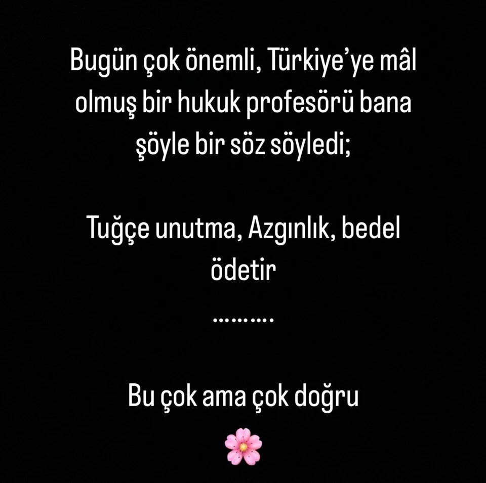 Tuğçe Tayfur Yeni Açıklama